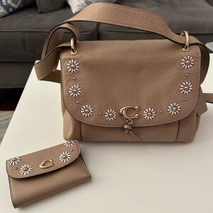 Coach Leather Women's Bag and Wallet Set
